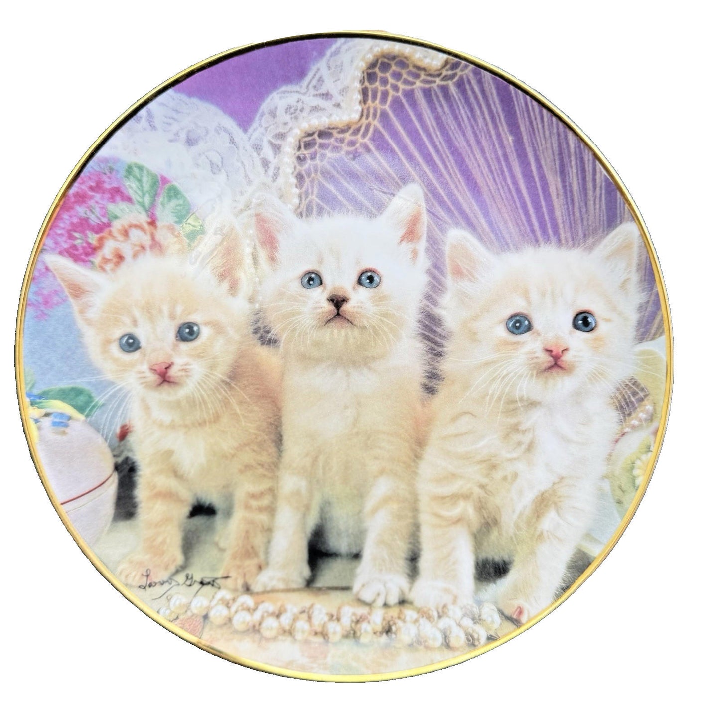 Franklin Mint Collectors Decorative Plates Cozy Companions Kitty Cats Set Of 6