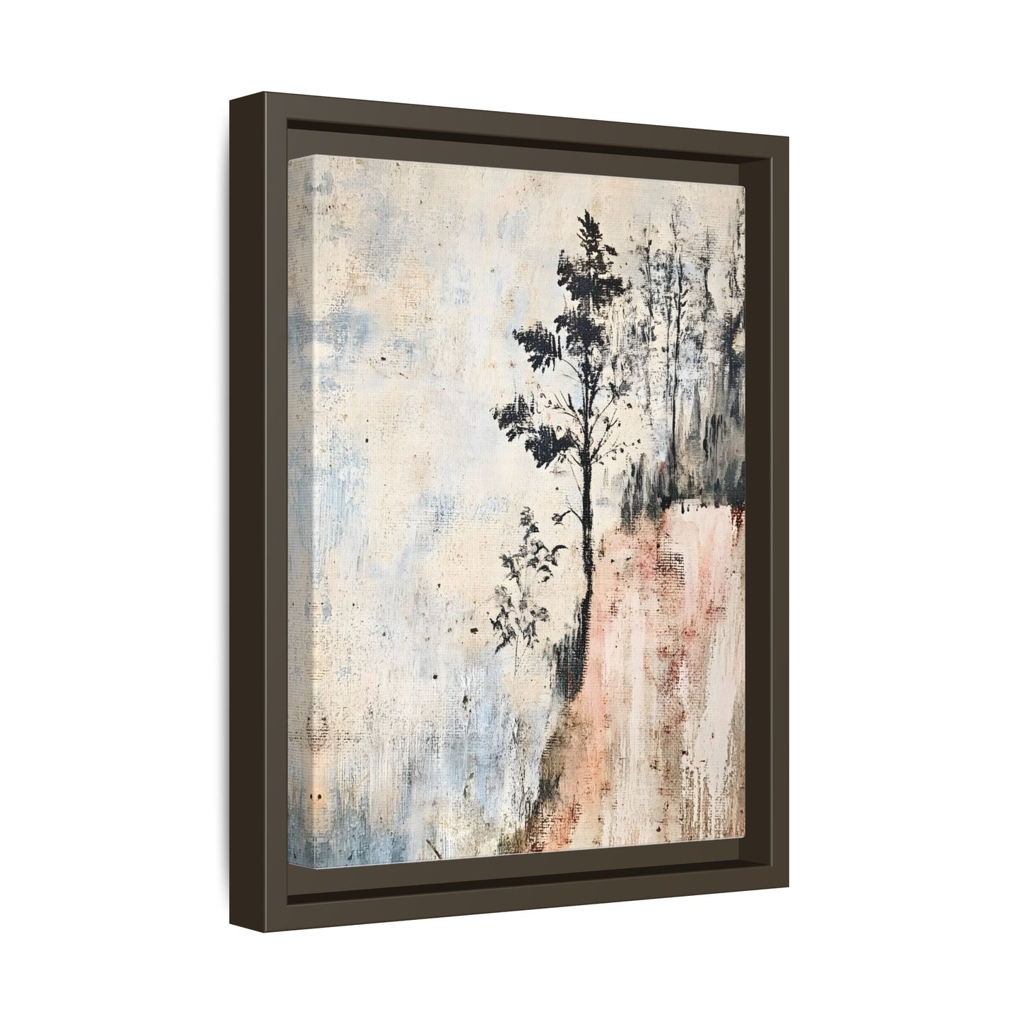 Muted Abstract Nature Art Framed Matt Canvas Art