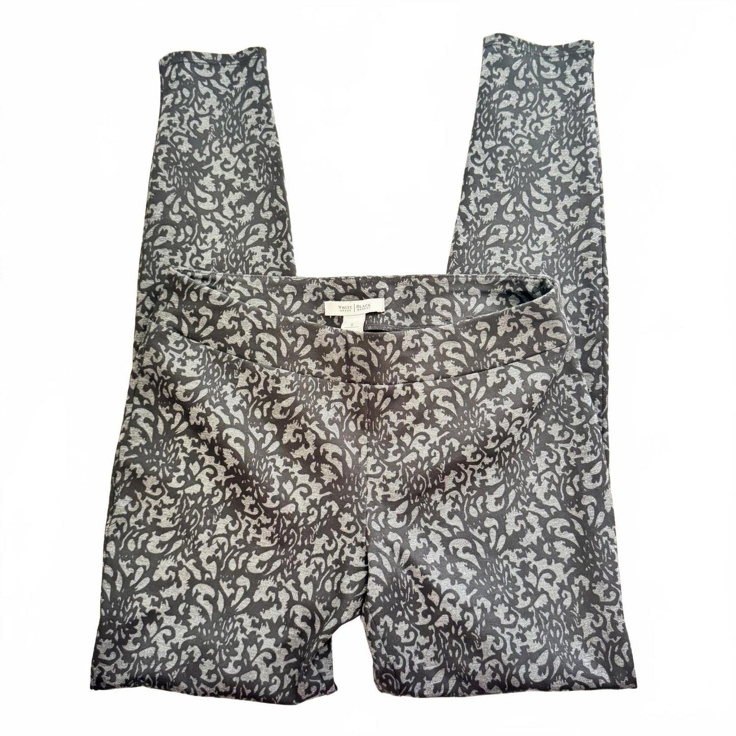White House Black Market Black and Gray Leggings Size S