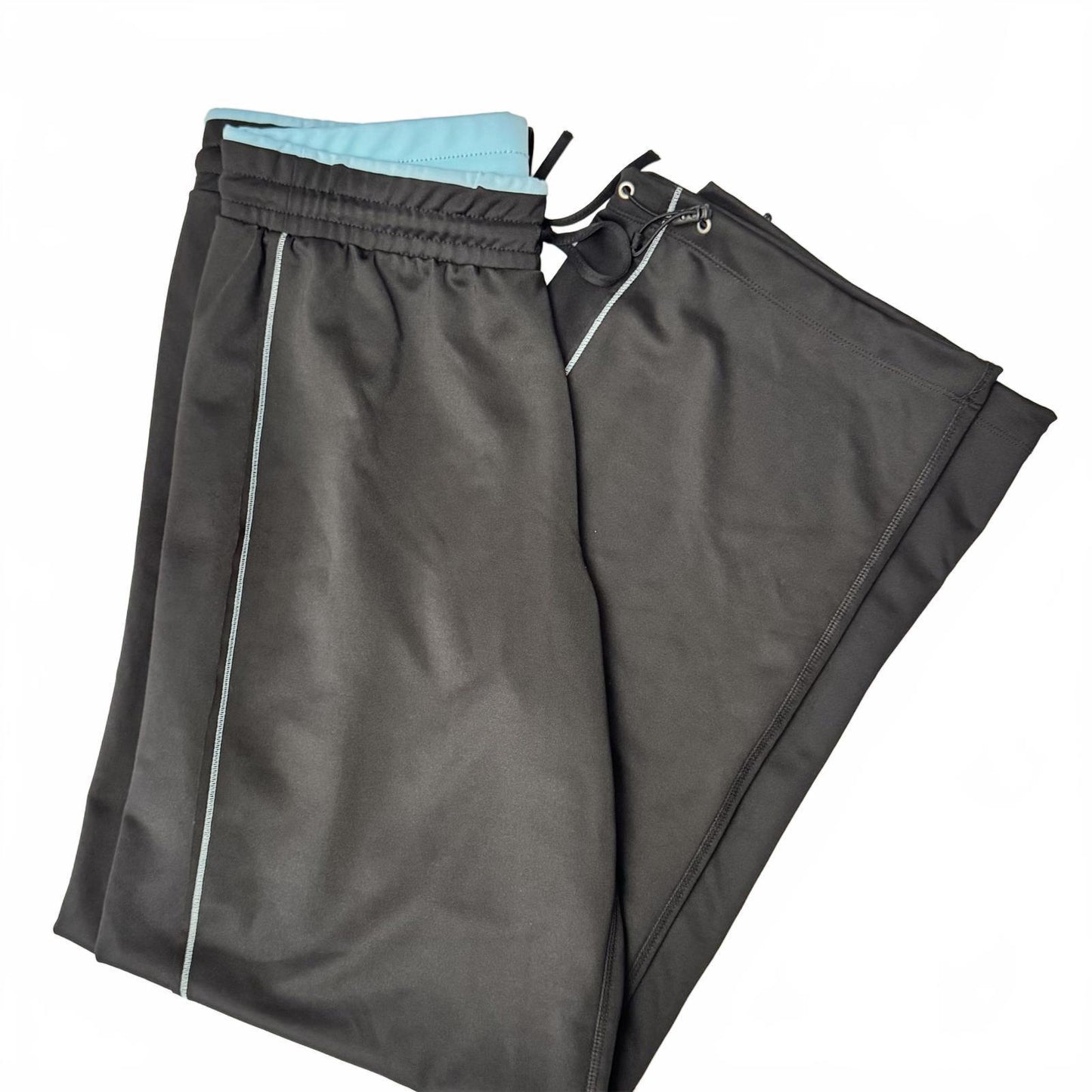 NWT Tangerine Gray Athletic Pants Women’s L Drawstring Track Pants Zip Hem Sport