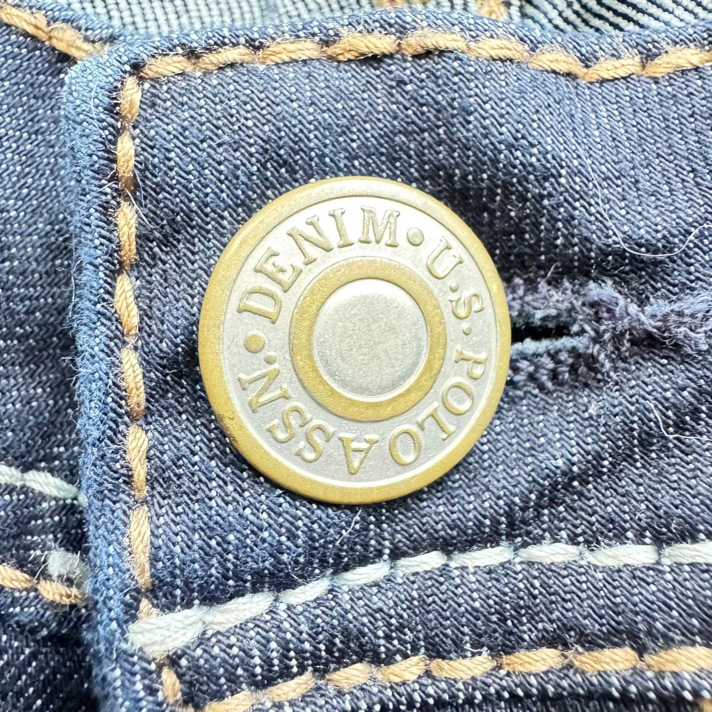 U.S. Polo Assn. Girls Jeans Size 5/6 Blue Stretch Skinny Denim Embroidered Back