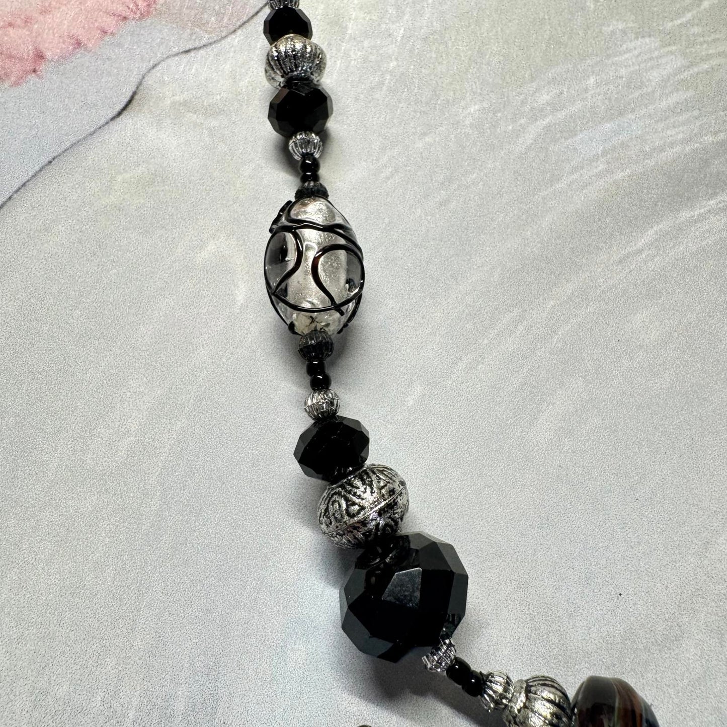 Unique Art Glass Starfish Pendant Necklace