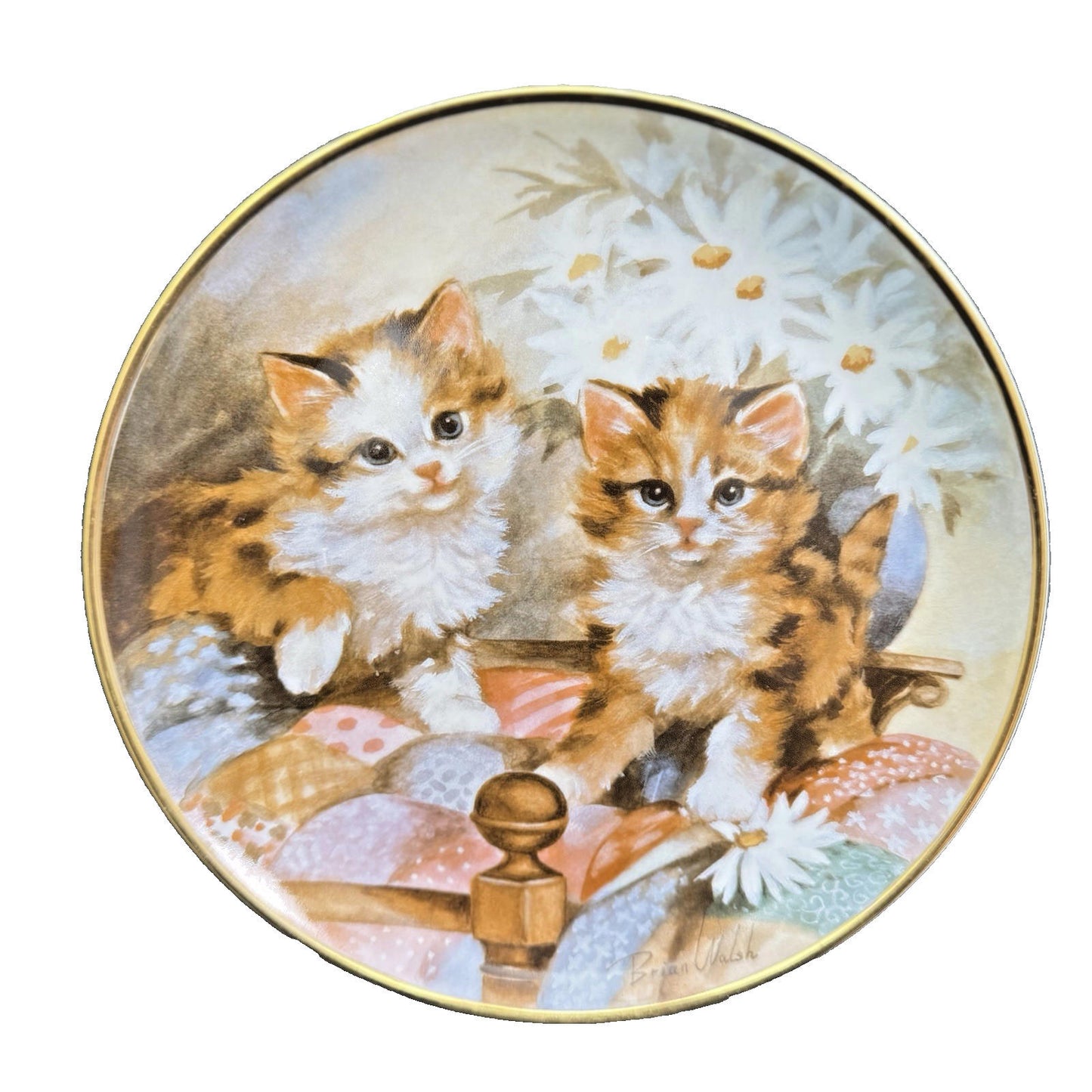 Franklin Mint Collectors Decorative Plates Cozy Companions Kitty Cats Set Of 6