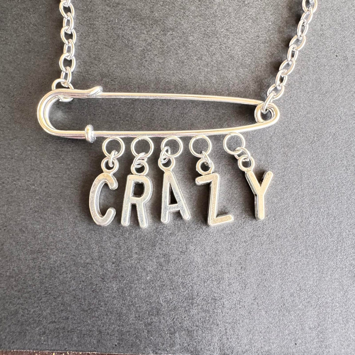 Unique 'Crazy' Statement Necklace - Punk Grunge Jewelry