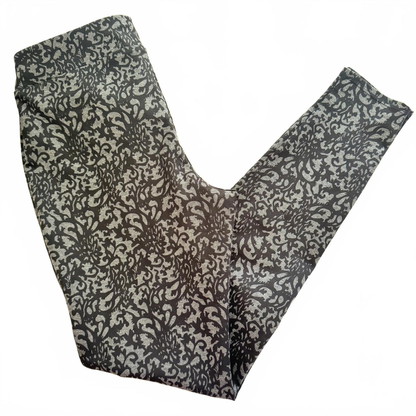 White House Black Market Black and Gray Leggings Size S