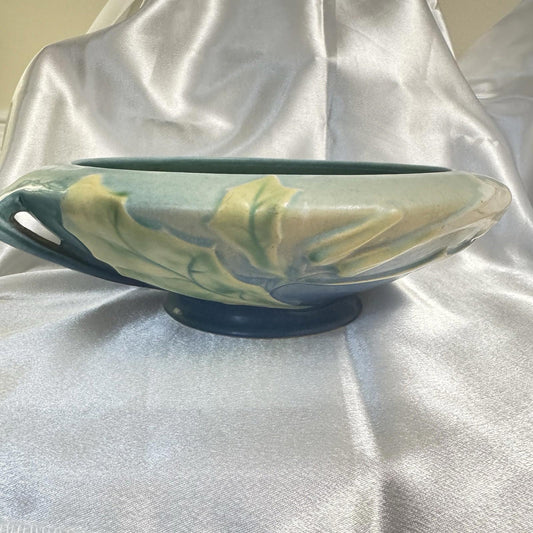 Roseville Thorn Apple Blue 308-7" Bowl Planter c. 1930’s