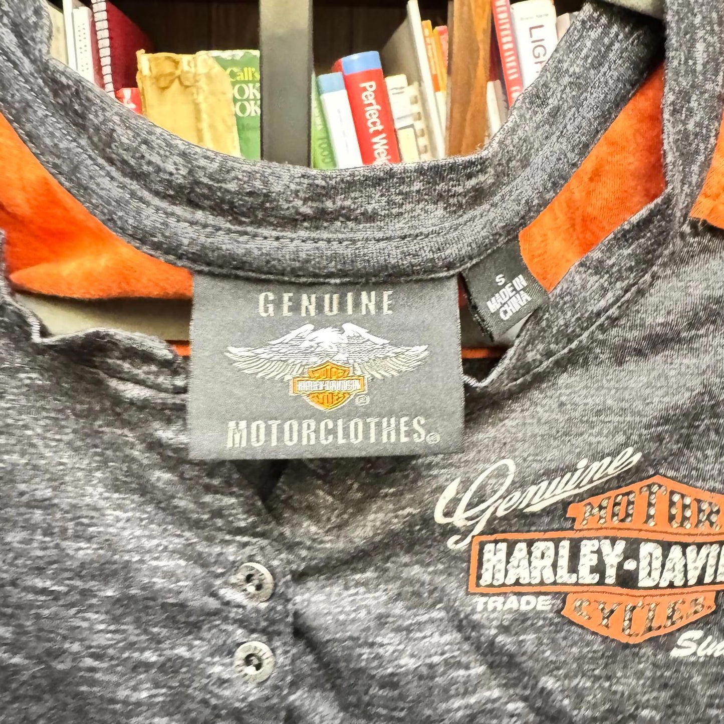 Harley-Davidson Ladies Long Sleeve Distressed Tee - Genuine Motor Clothes Size S