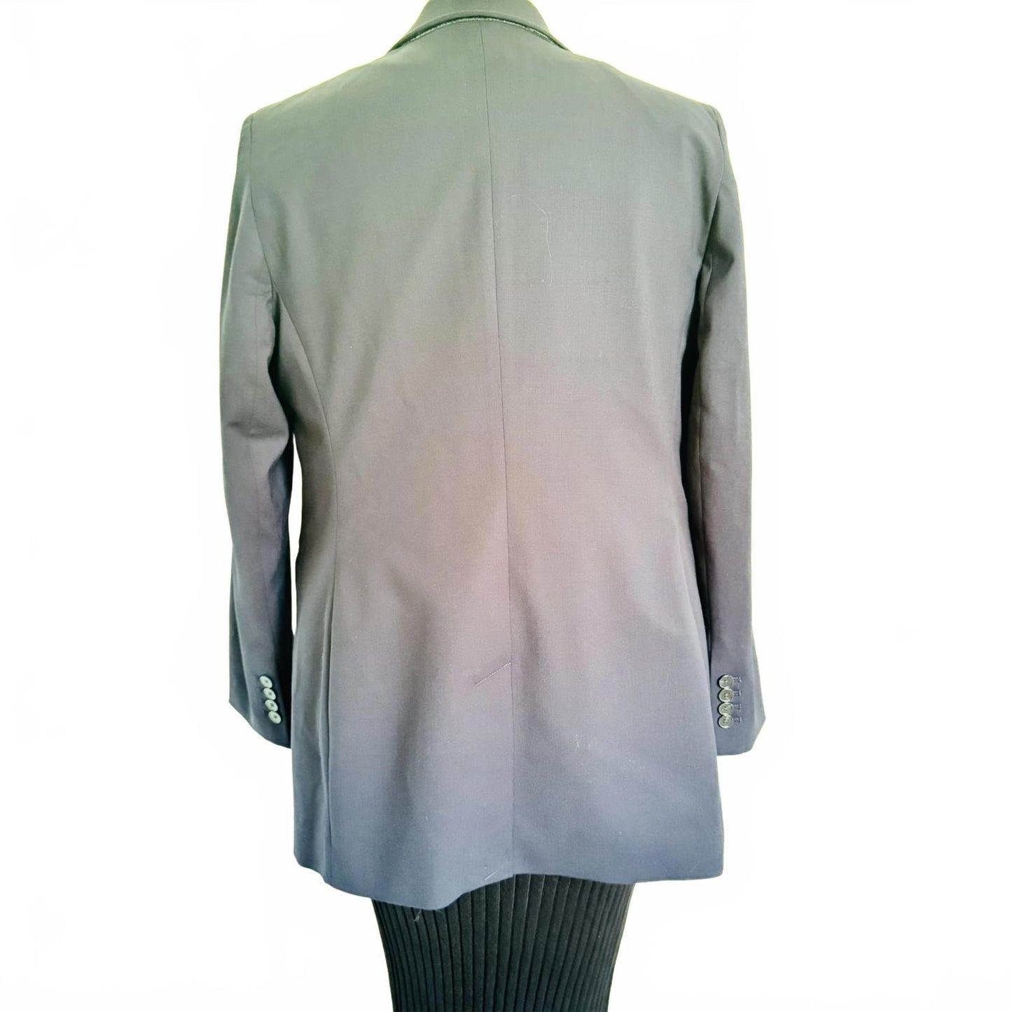 Banana Republic Blazer Women’s Navy Wool Size 12 Italy Fabbrica Alta Lined