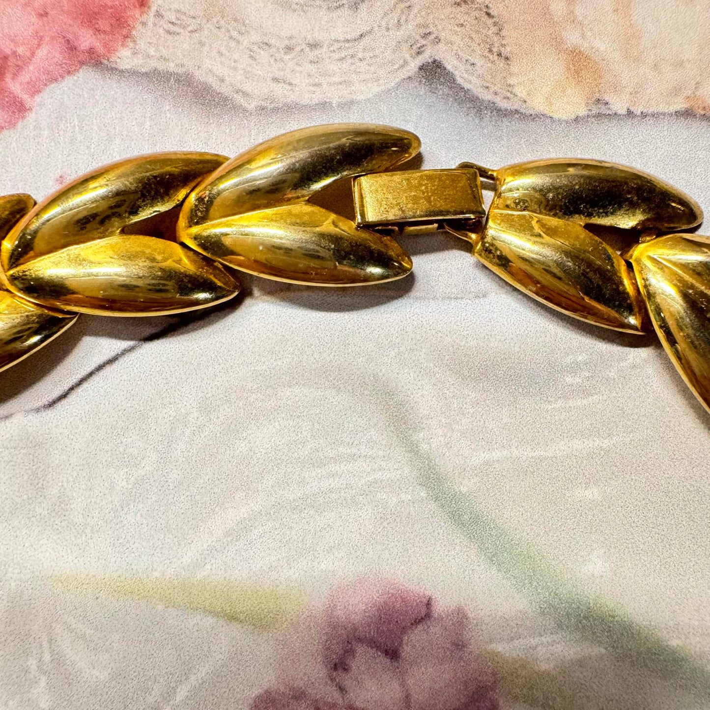 Vintage Gold tone Statement Necklace