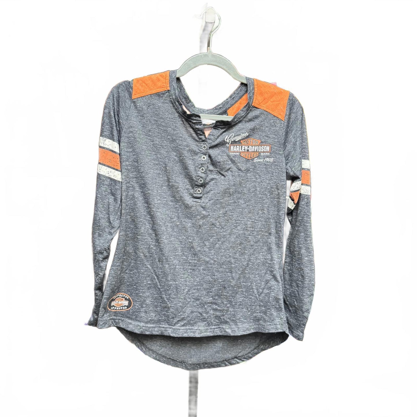 Harley-Davidson Ladies Long Sleeve Distressed Tee - Genuine Motor Clothes Size S