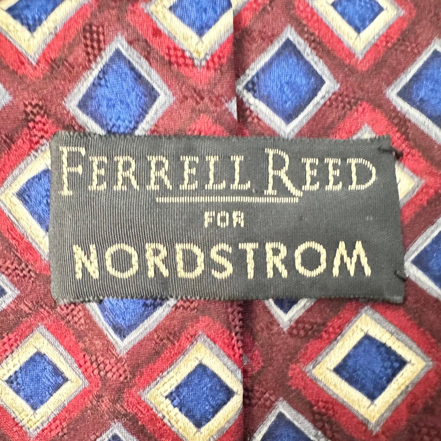 Ferrell Reed Silk Tie for Nordstrom – Geometric Pattern Handmade in America Silk