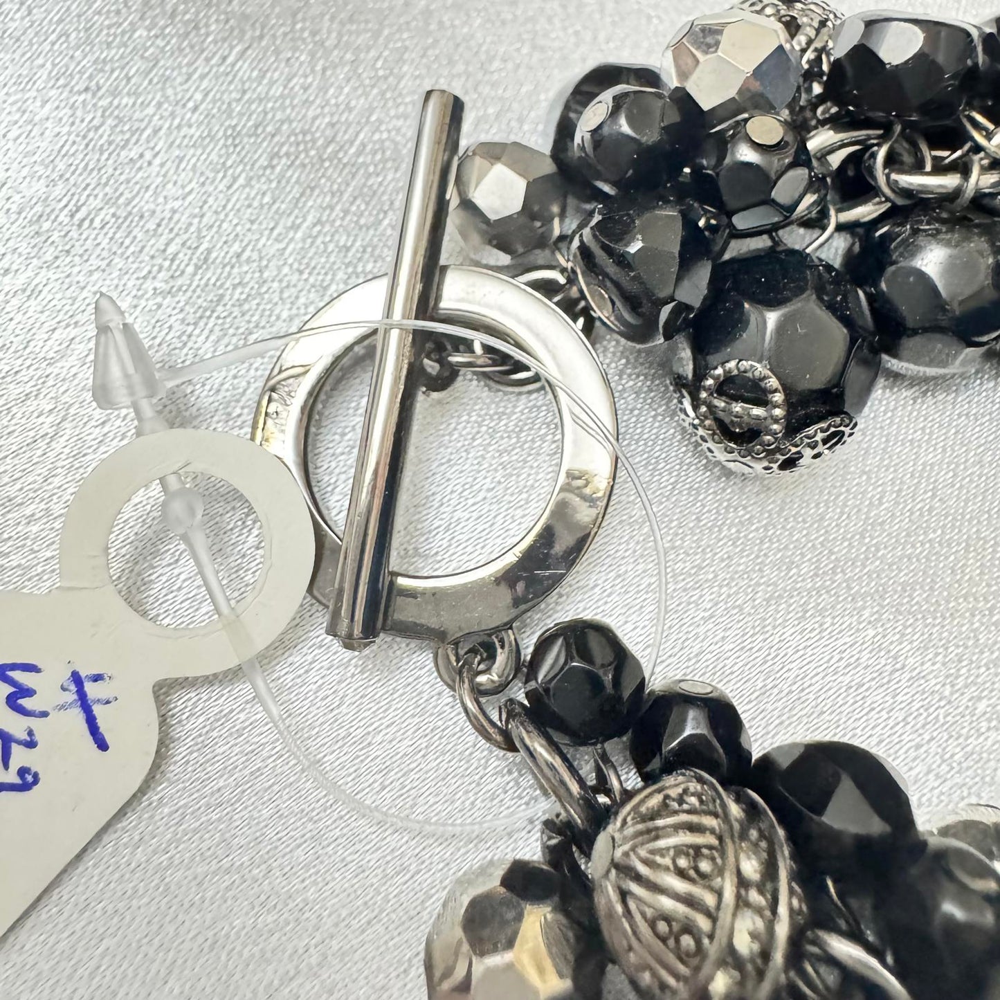 White House Black Market NWT Women's Watch Black Beaded Bracelet OT Untested