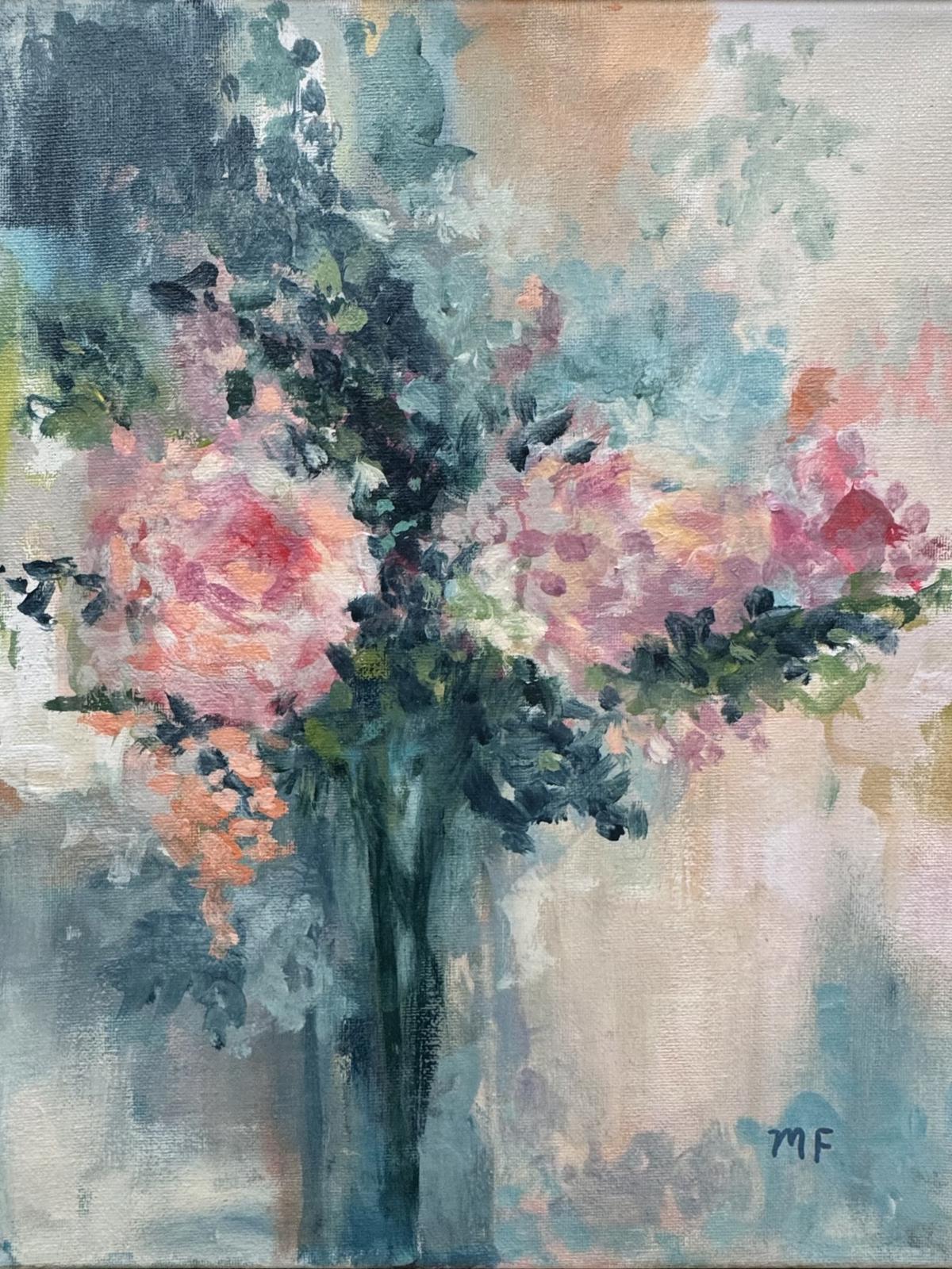 Original Painting by Mechelle Flowers — “Blush & Verdigris”