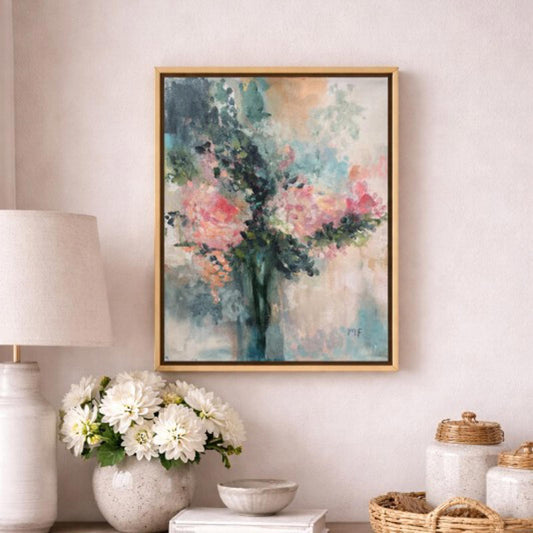 Original Painting by Mechelle Flowers — “Blush & Verdigris”