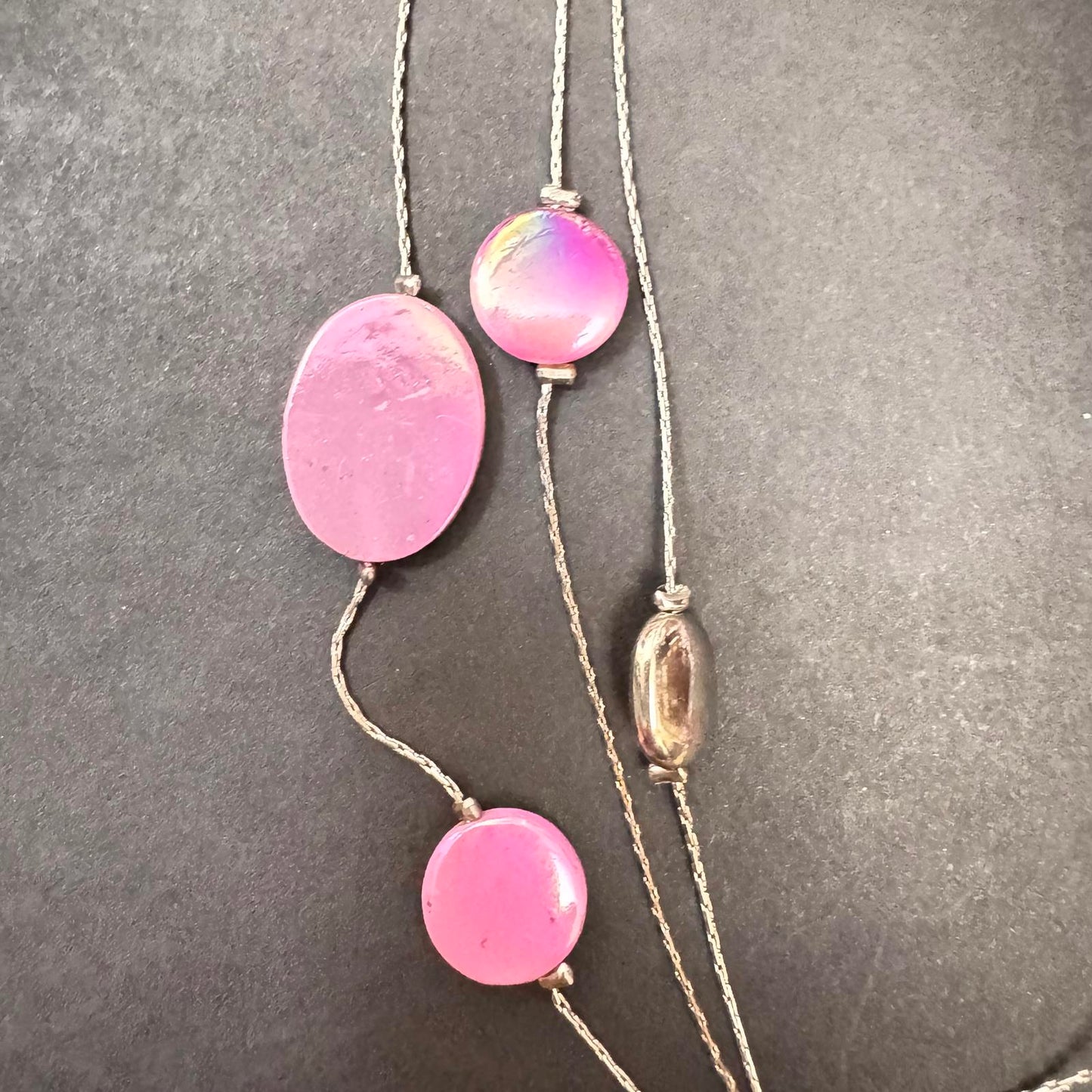 Elegant Pink and Purple Beaded Necklace