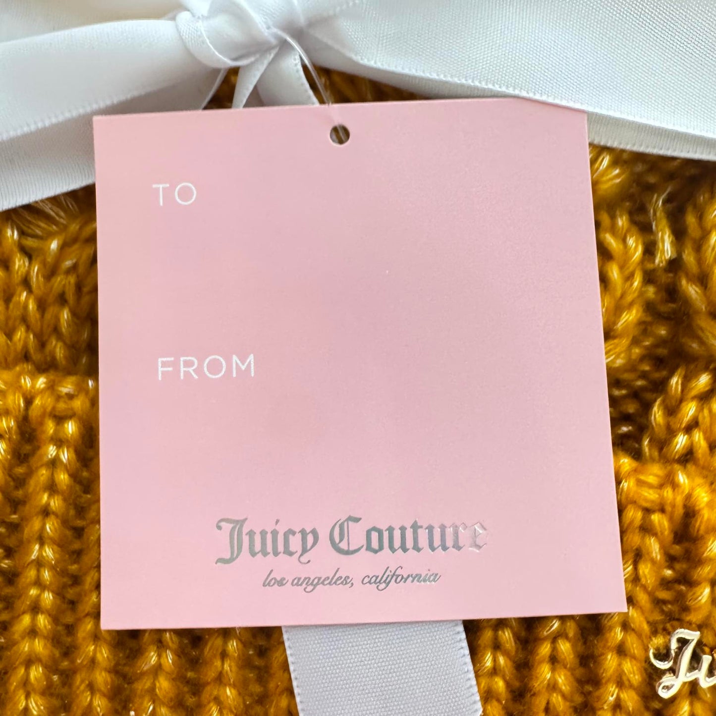 Juicy Couture Yellow Pink and Purple Beanie and Scarf Set Gift Set NWT