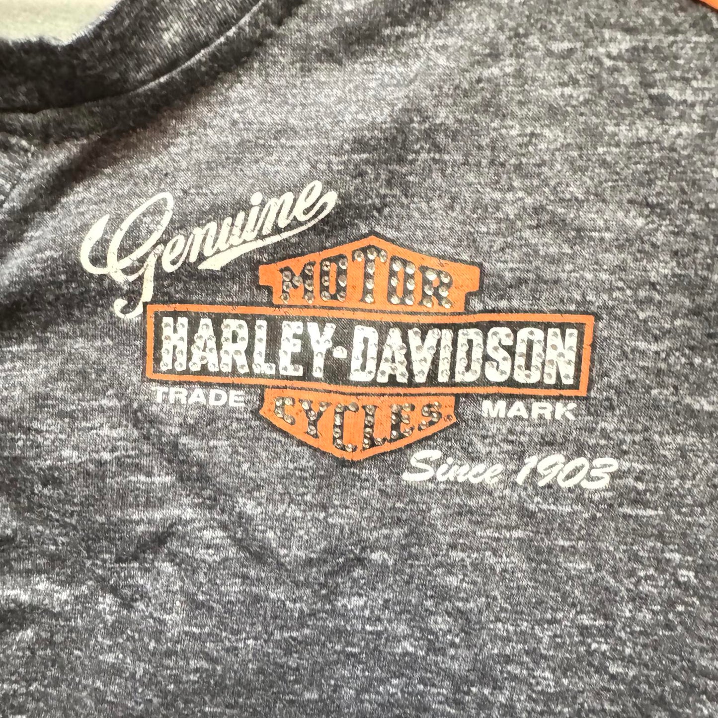 Harley-Davidson Ladies Long Sleeve Distressed Tee - Genuine Motor Clothes Size S