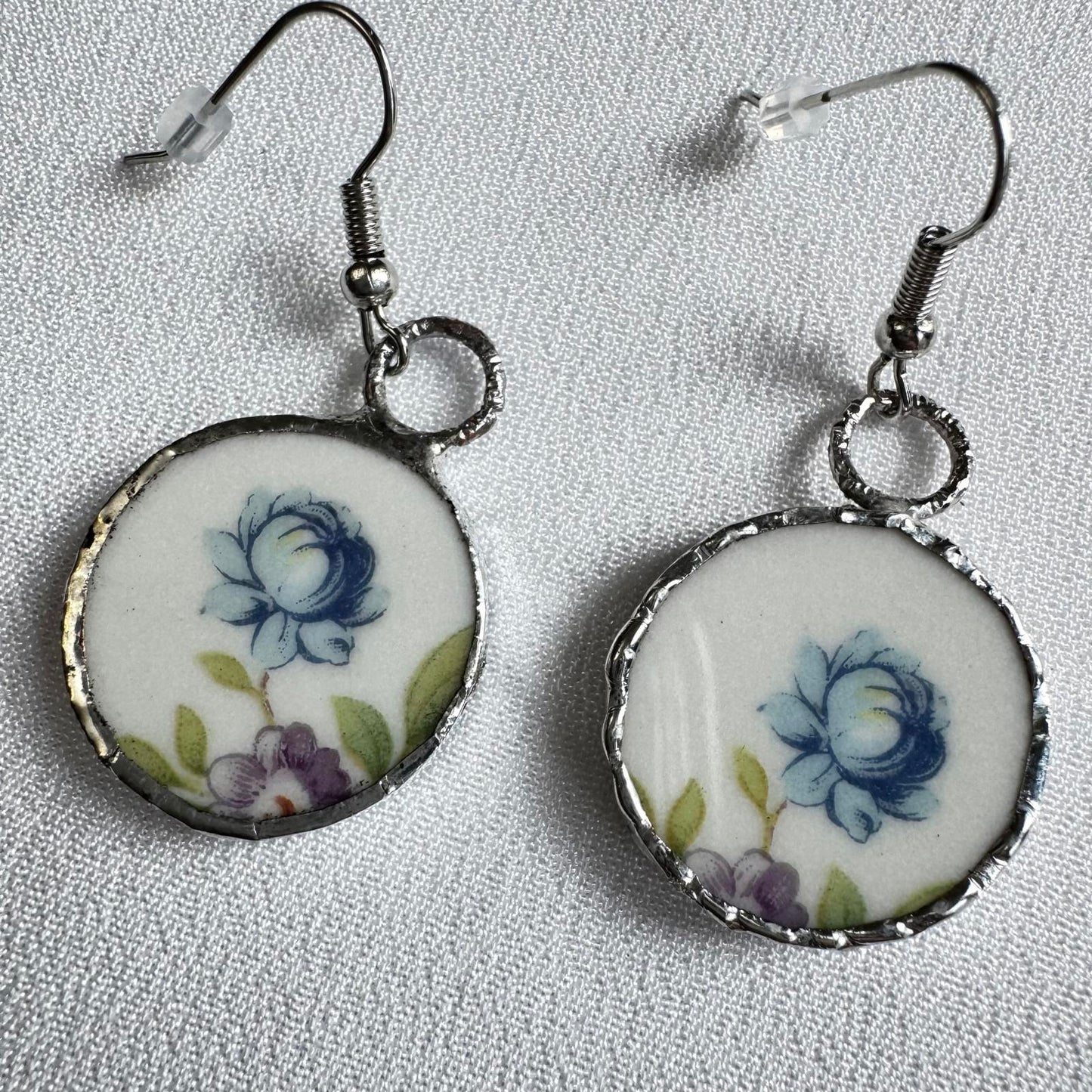 Vintage China Jewelry Set – Pendant & Earrings – Handmade Gift