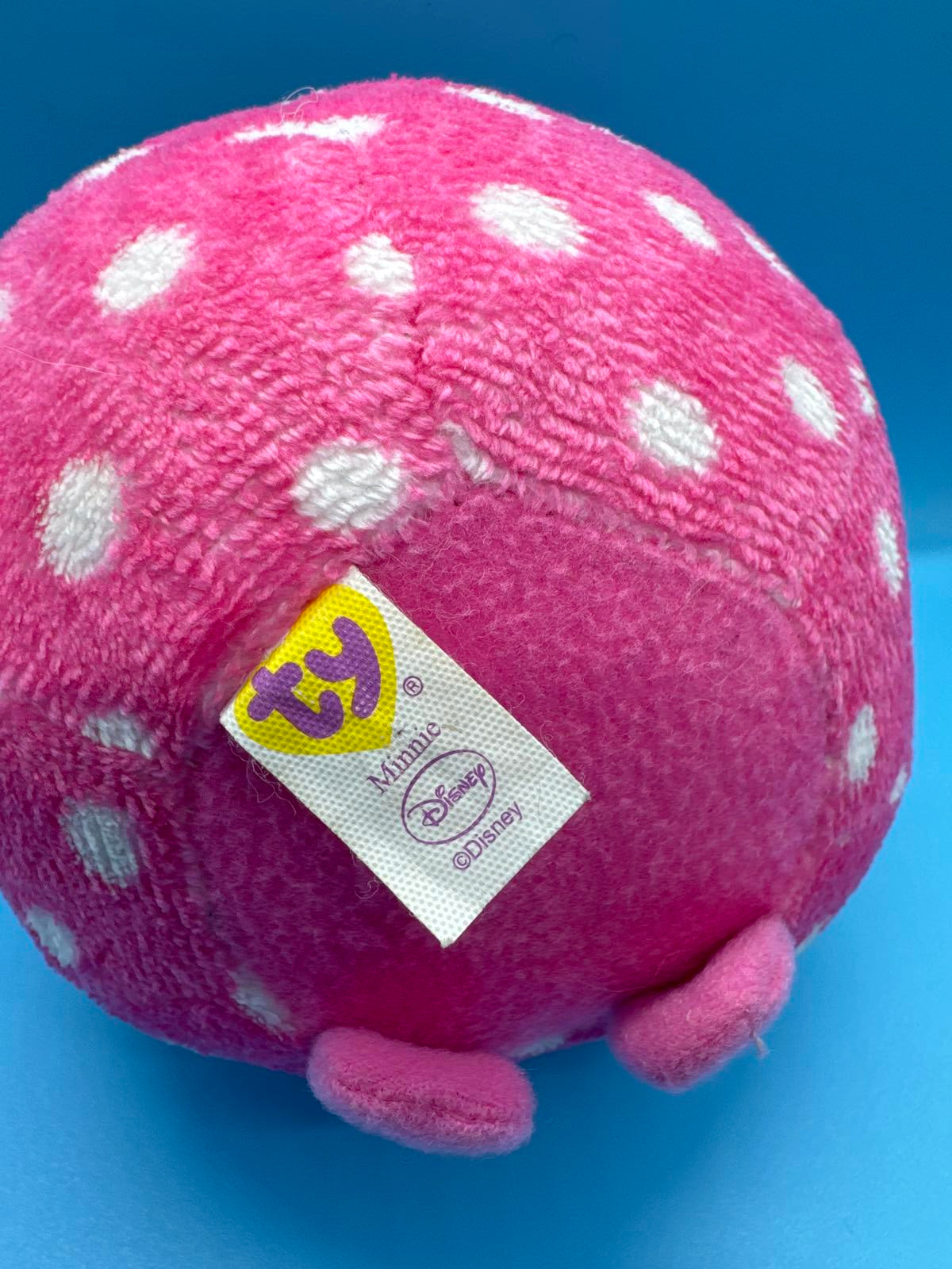 Pink Polka Dot TY Disney Beanie Baby Minnie Mouse Plush Toy