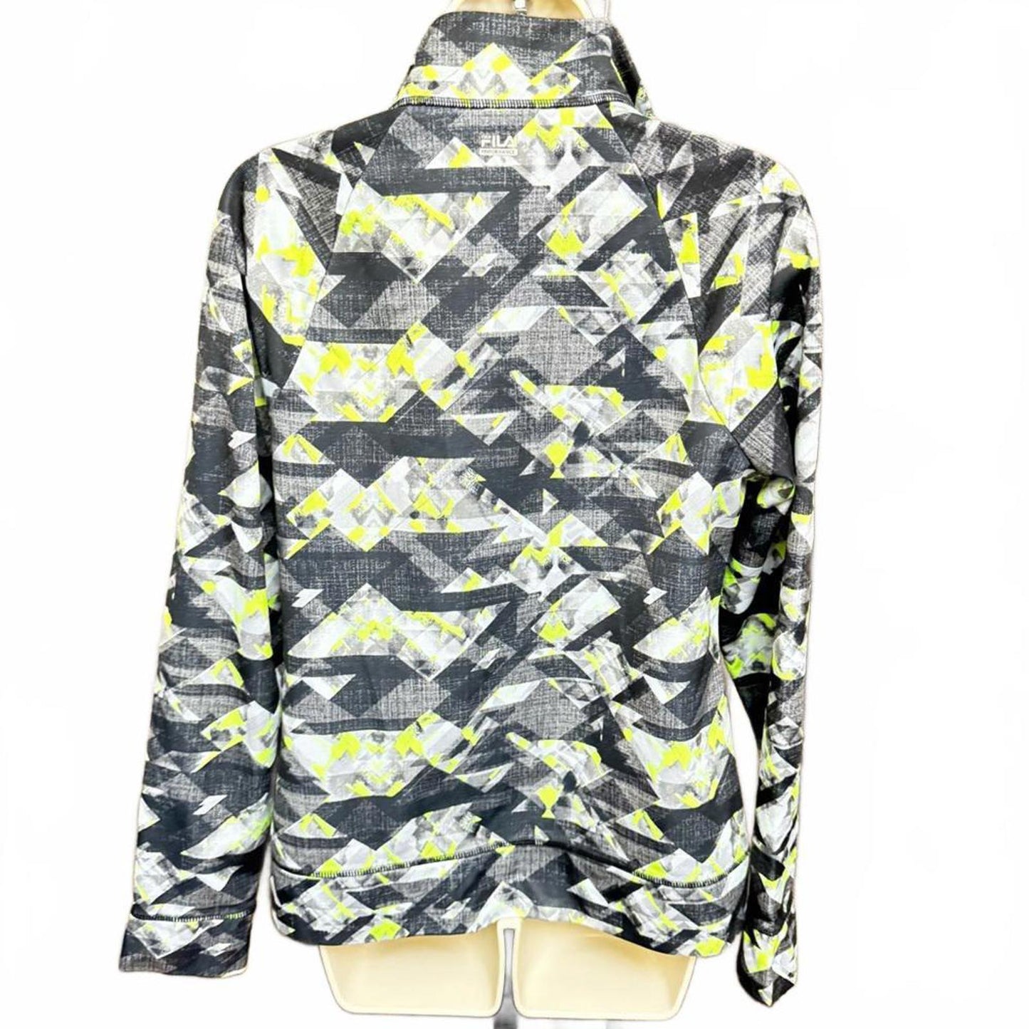 Fila Sport Women's Size M Quarter Zip Jacket Front Pockets- Graphic Print