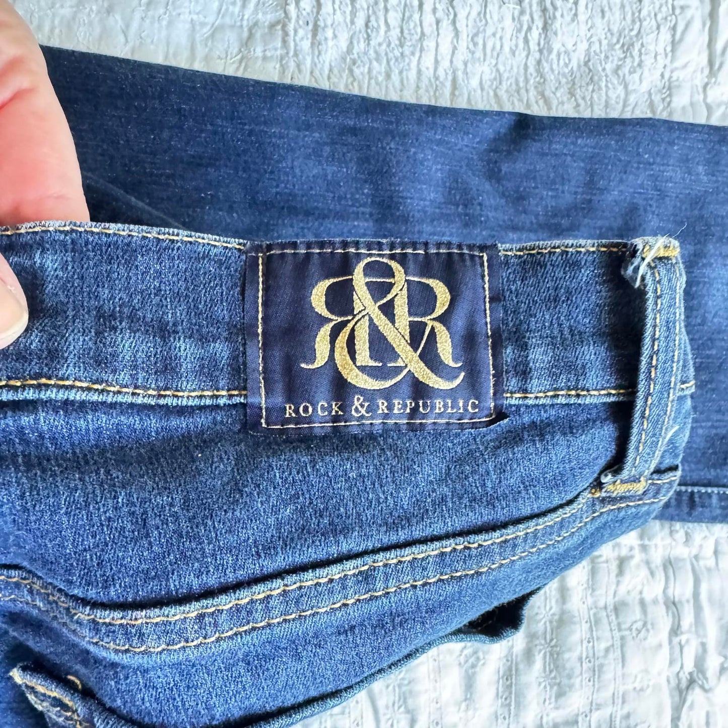 Rock & Republic Bootcut Jeans Women’s Blue Low Rise 30x32 Stretch Denim R&R