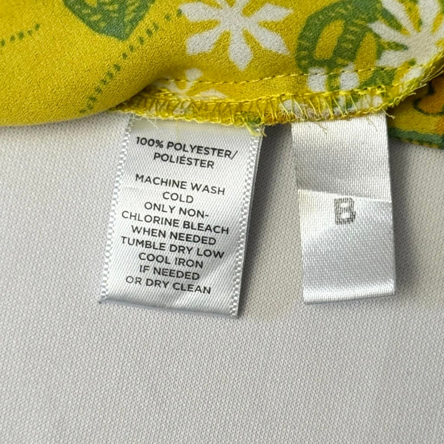 LOFT Yellow Floral Blouse Women’s Long Sleeve Bold Paisley Print Pullover Top XL