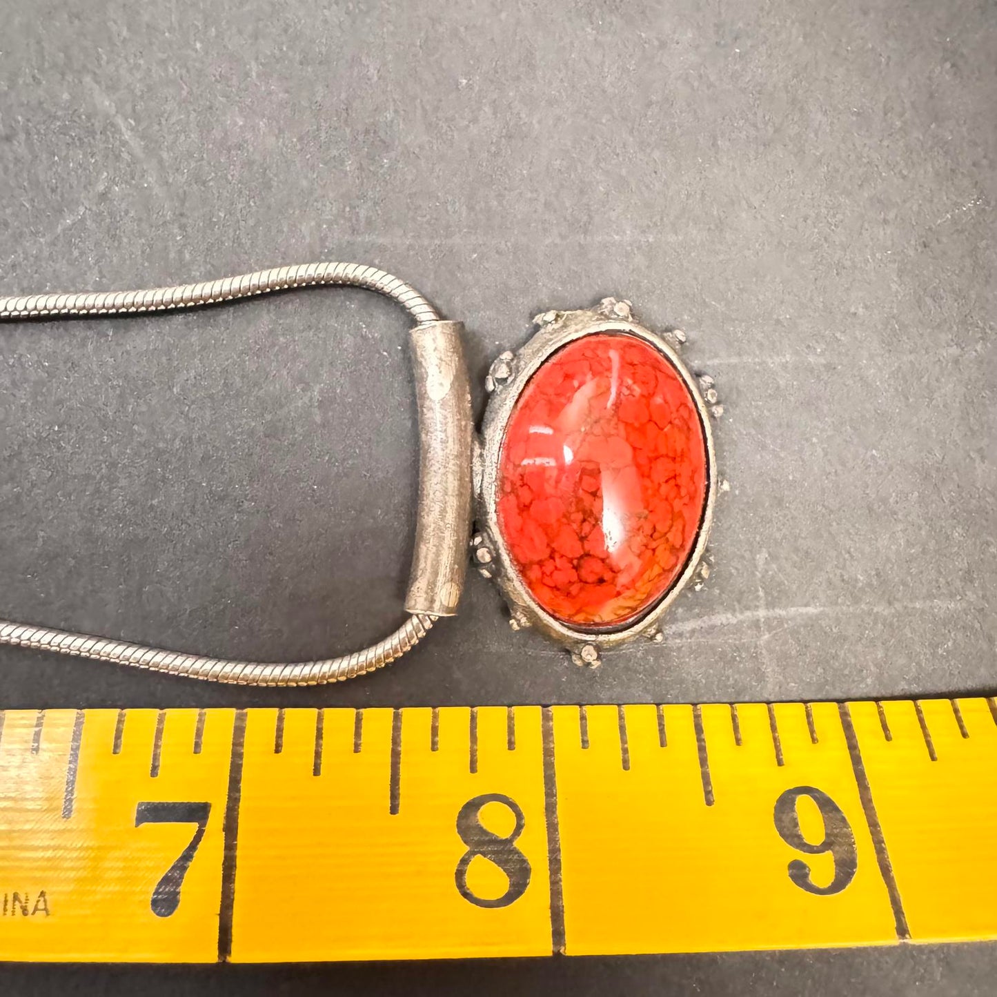 Express Stunning Red Stone Pendant Necklace