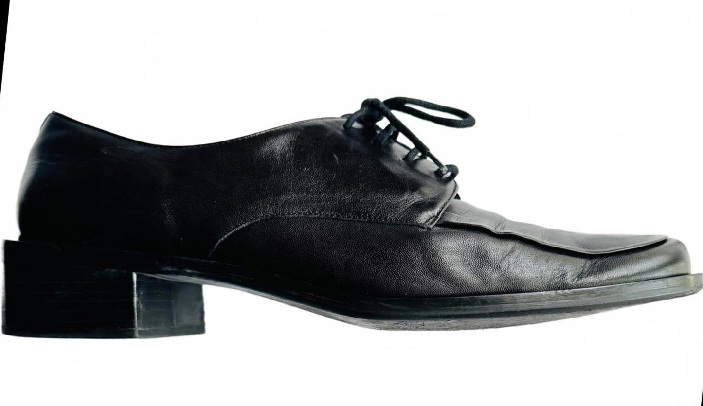 Etienne Aigner Men's Black Dress Leather Shoes Style- Club Size 9