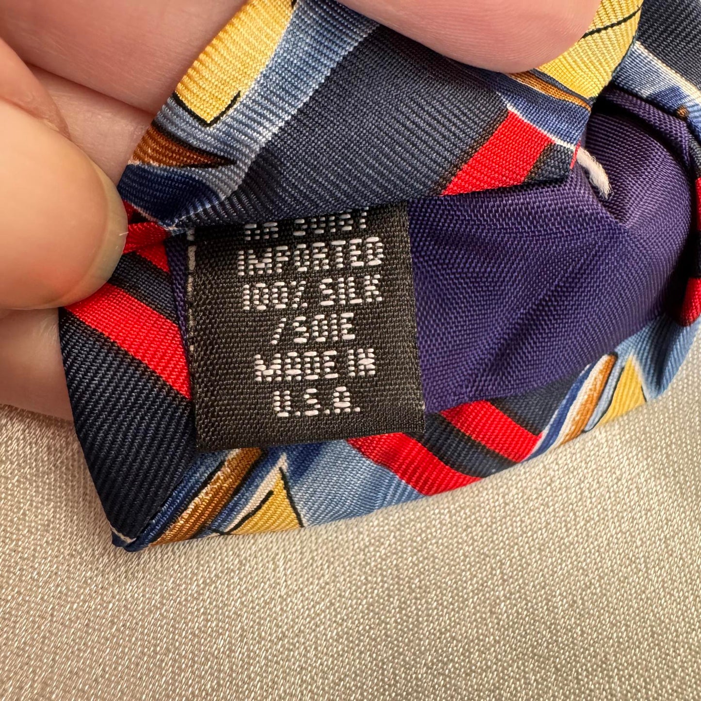 Men’s Silk Tie – Nautical Sailboat Print – Blue Ocean Theme Necktie