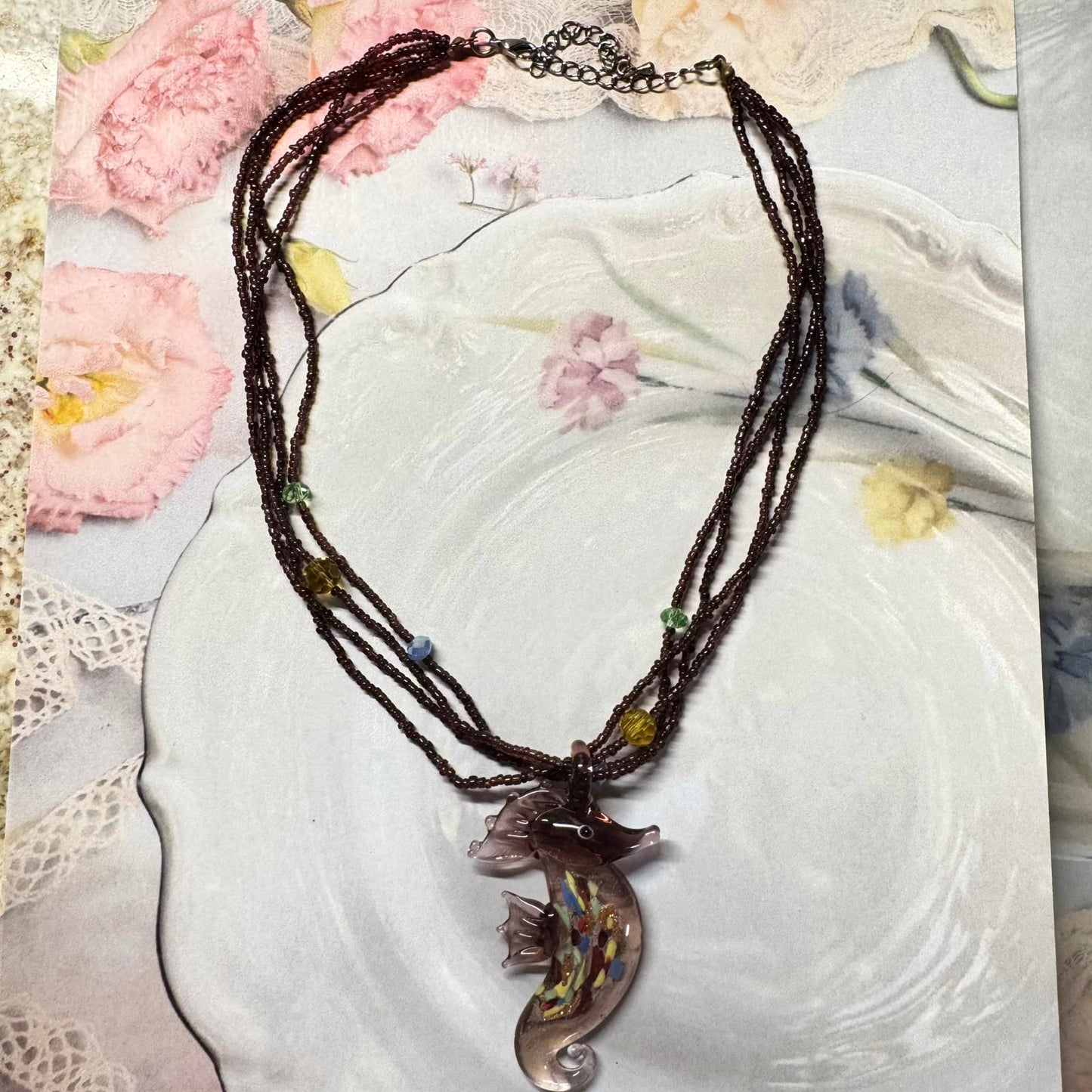 Handcrafted Seahorse Artisan Pendant Necklace