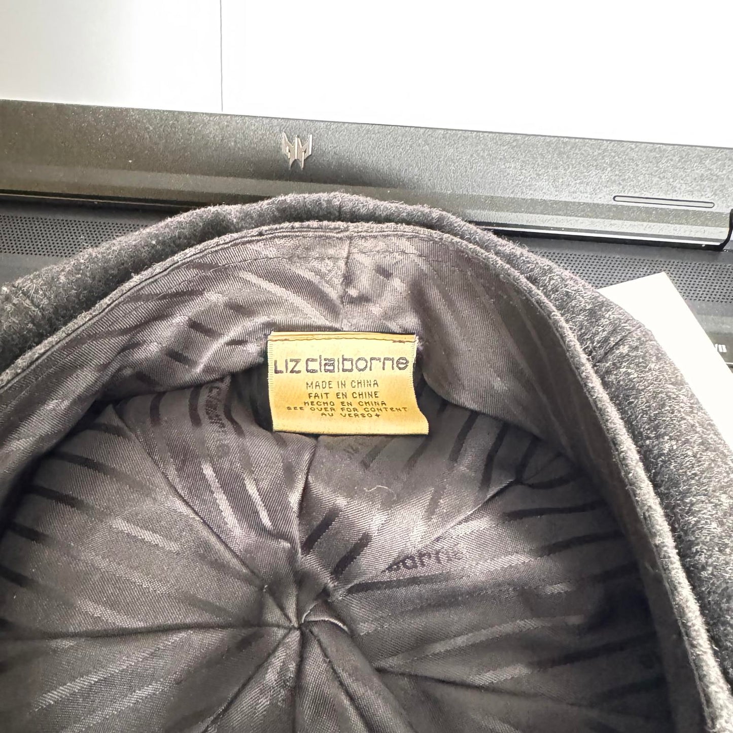 Liz Claiborne Wool Beret Cap – Gray Flat Cap – Bikercorp Style – Classic Fit