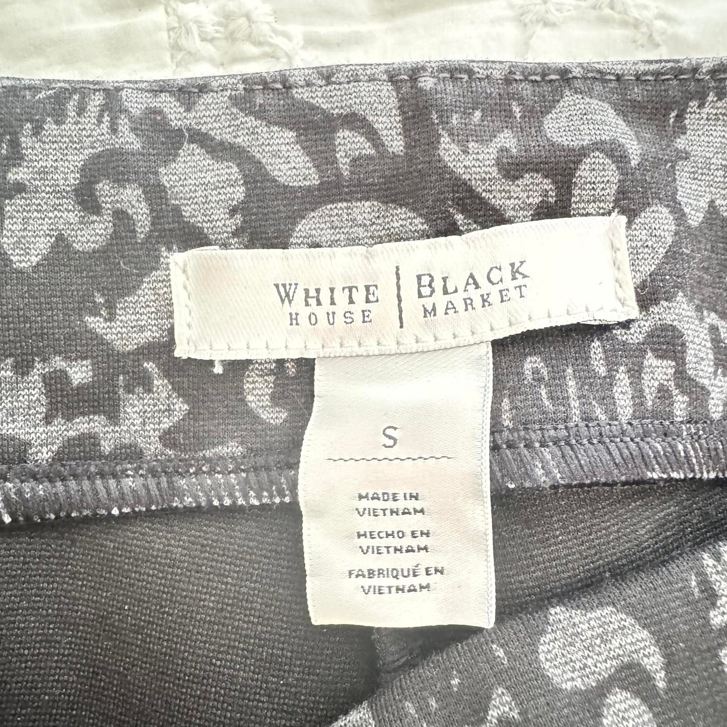 White House Black Market Black and Gray Leggings Size S