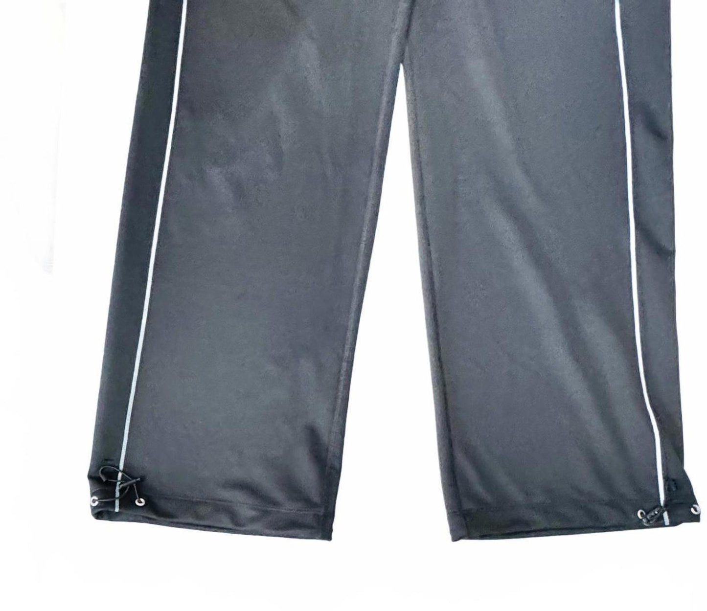 NWT Tangerine Gray Athletic Pants Women’s L Drawstring Track Pants Zip Hem Sport