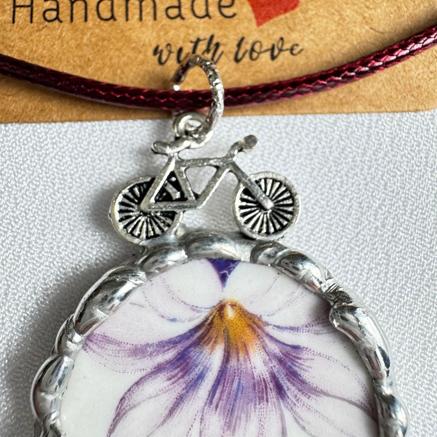Vintage China Jewelry Set – Pendant & Earrings – Handmade Gift