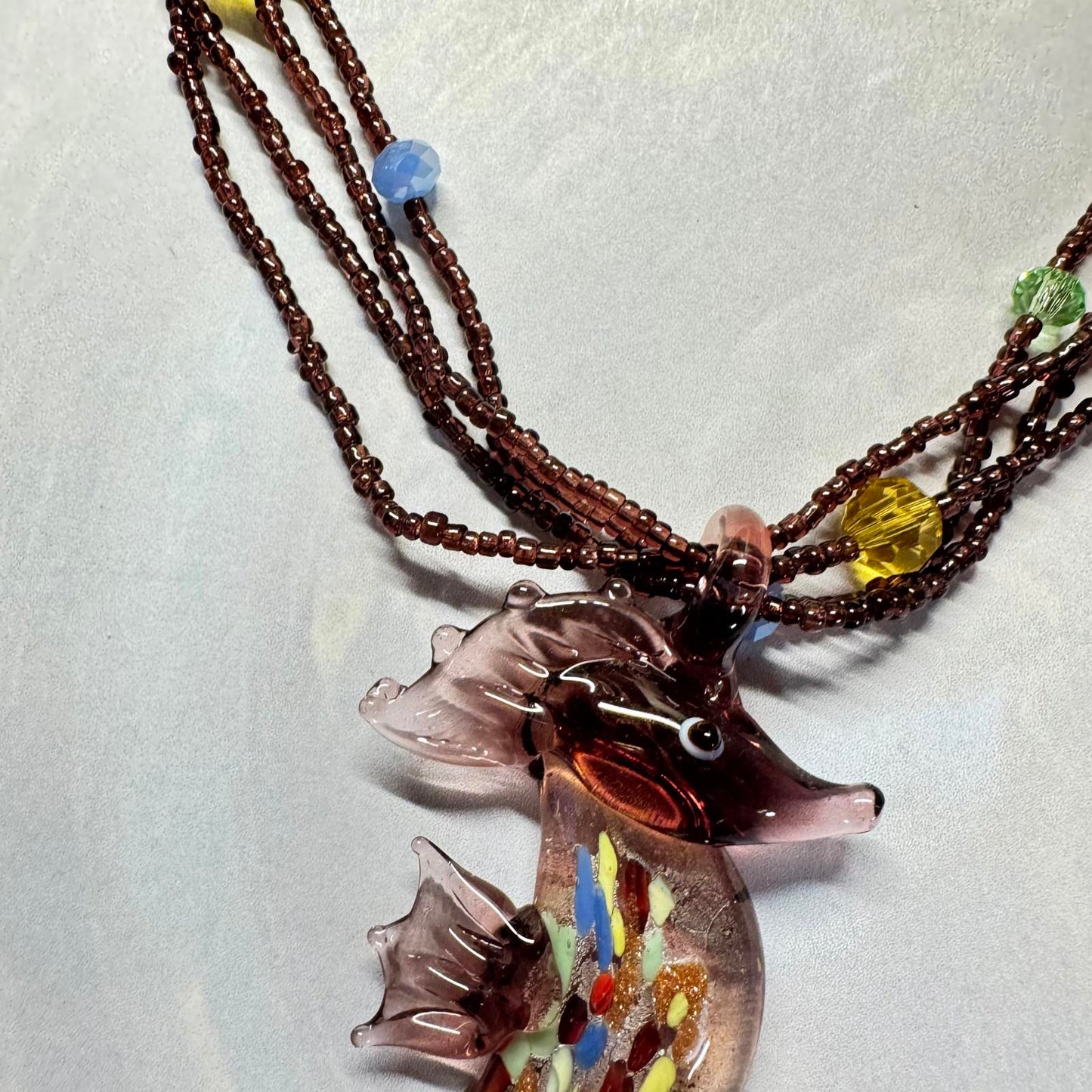 Handcrafted Seahorse Artisan Pendant Necklace