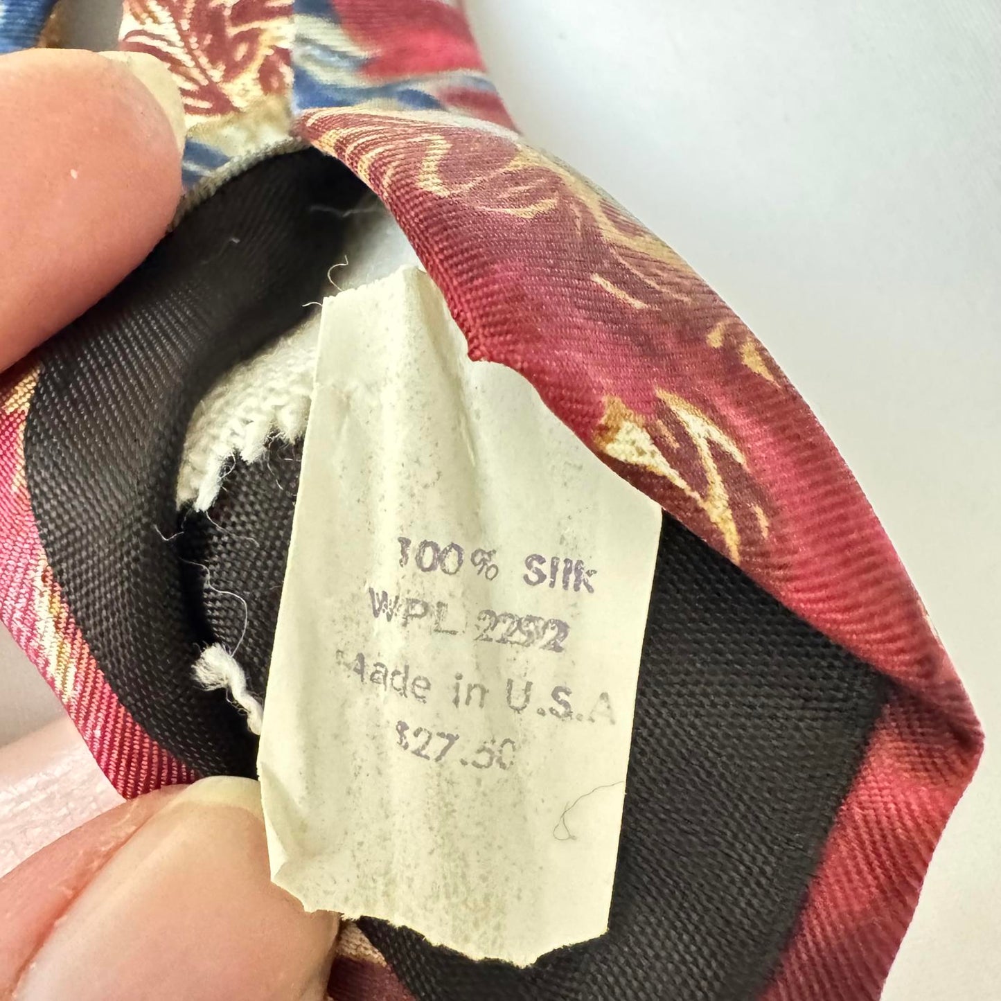 Stylish 100% Silk Tie with Vibrant Floral Pattern Made in the USA