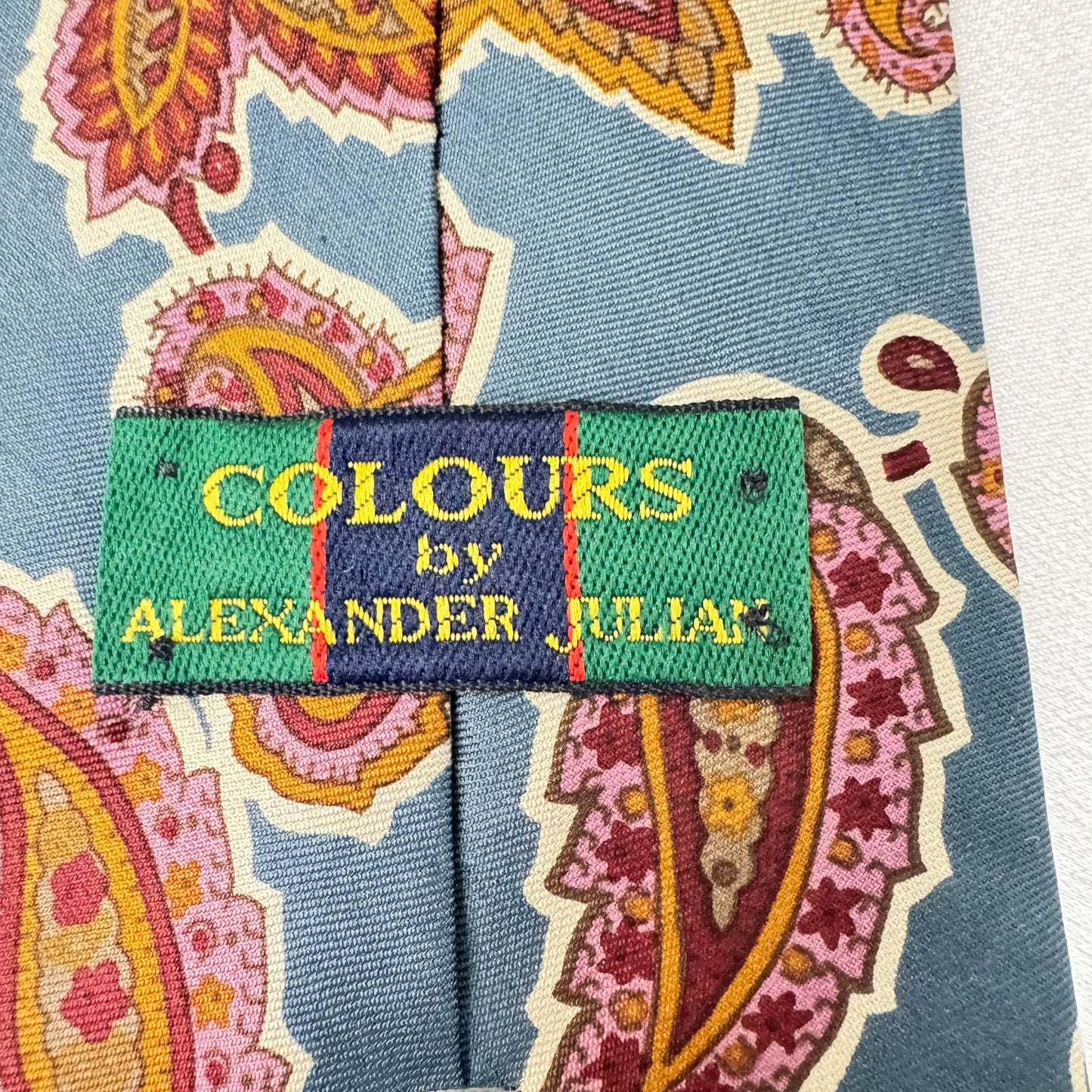 Colours by Alexander Julian Stylish Silk Paisley Tie All Silk