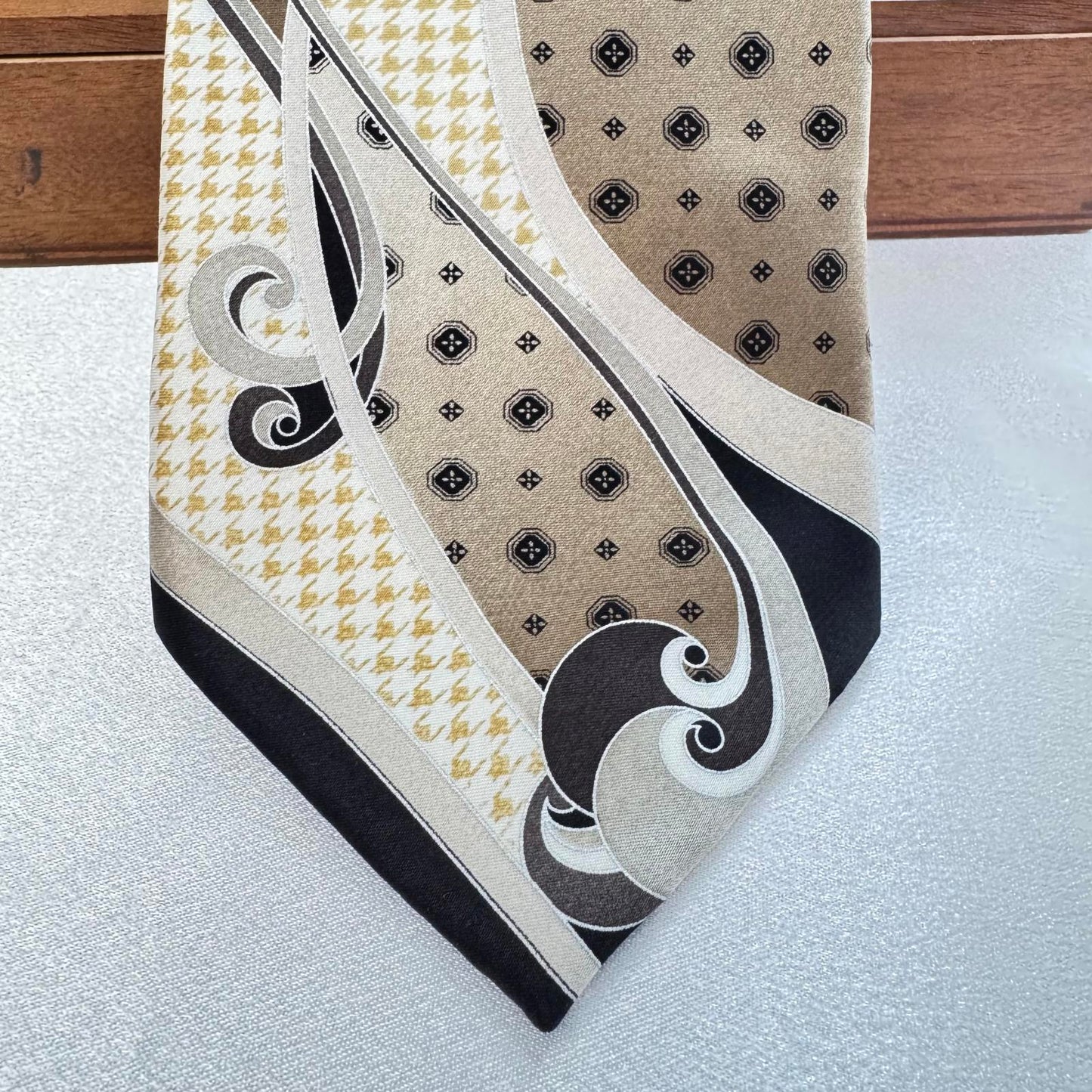 Her Moso Designer Silk Tie with Unique Pattern Silk